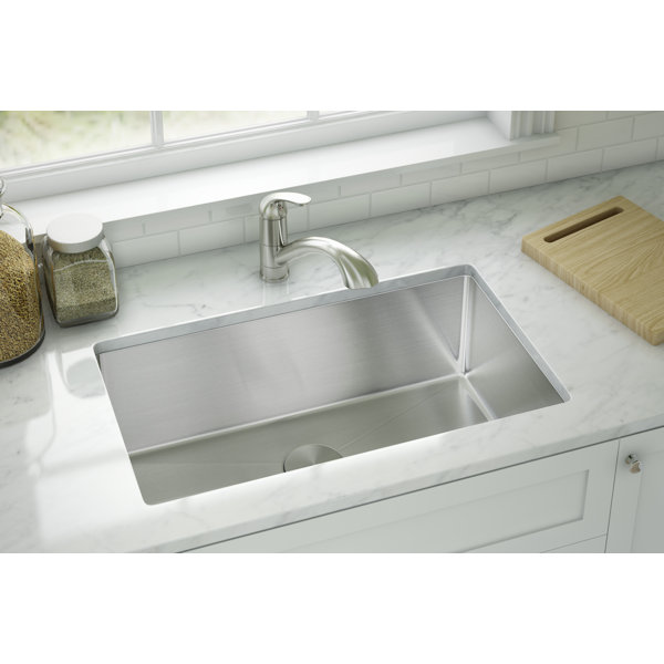 Allora USA 18'' W Single Bowl Stainless Steel Undermount Kitchen Sink